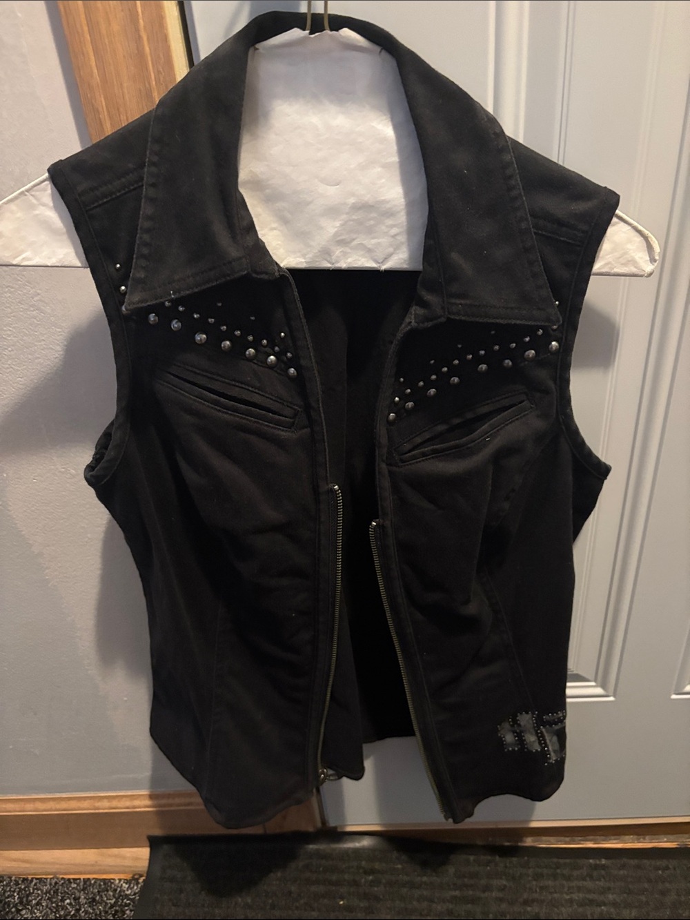 Harley-Davidson Black Studded Women's Sleeveless Vest